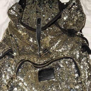 PINK Victoria's Secret Gold Sequin Backpack